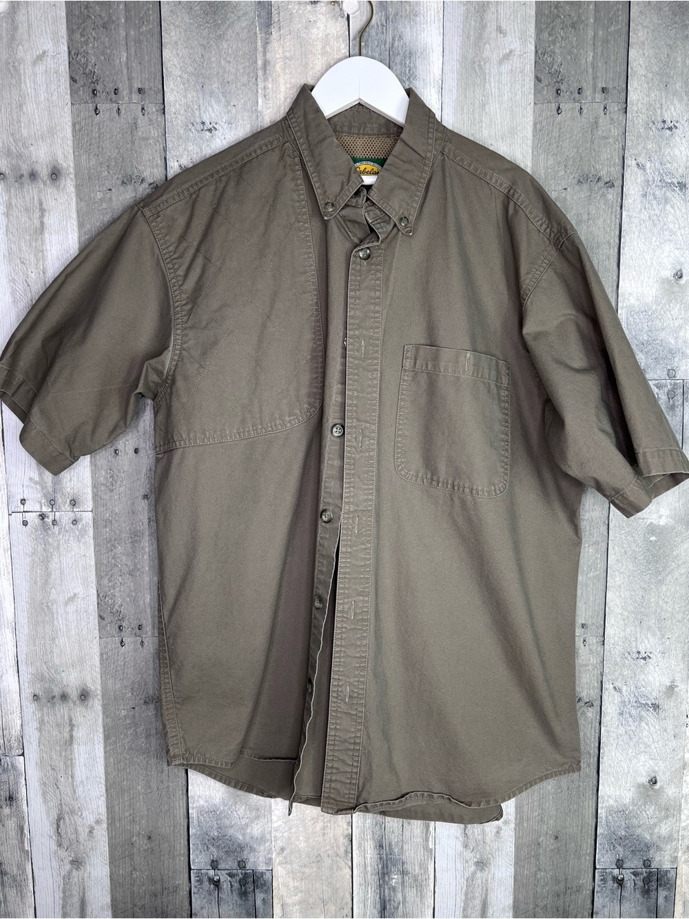 CABELA’S Men’s Outdoor Gear Gray Vented Fishing Shirt Size Medium